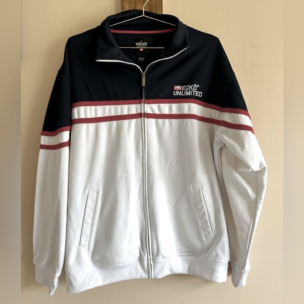 ECKO UNLIMITED Full zipper collared Sweatshirt || size Large